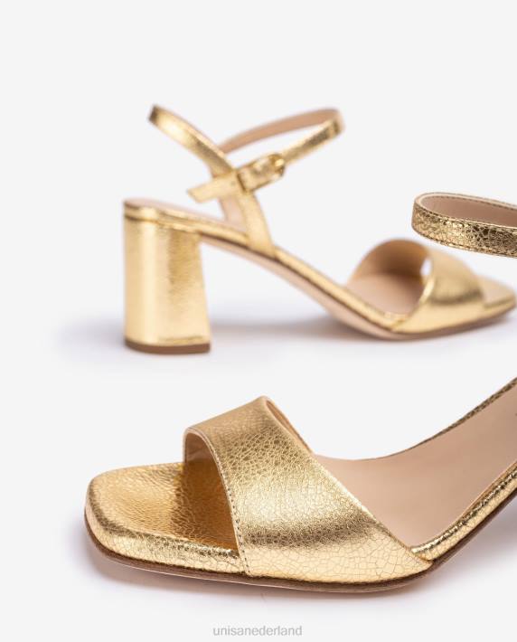 Unisa 02B0198 vierkante zool sandaal vrouwen goud