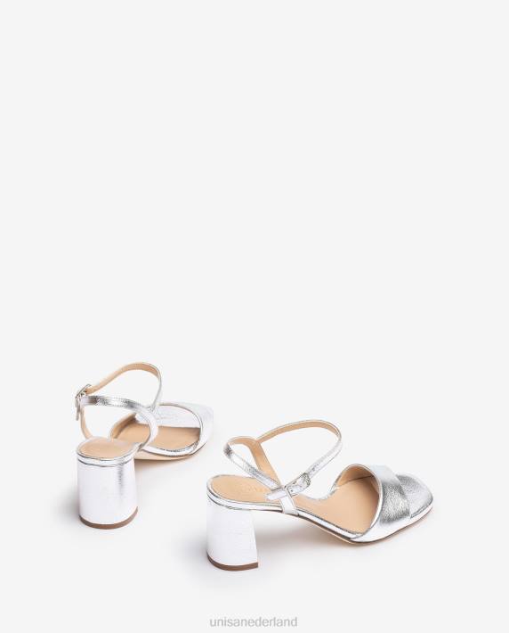 Unisa 02B0199 vierkante zool sandaal vrouwen zilver
