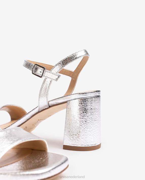 Unisa 02B0199 vierkante zool sandaal vrouwen zilver