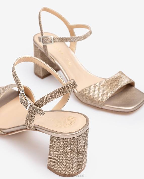 Unisa 02B0202 vierkante zool sandaal vrouwen bronzen