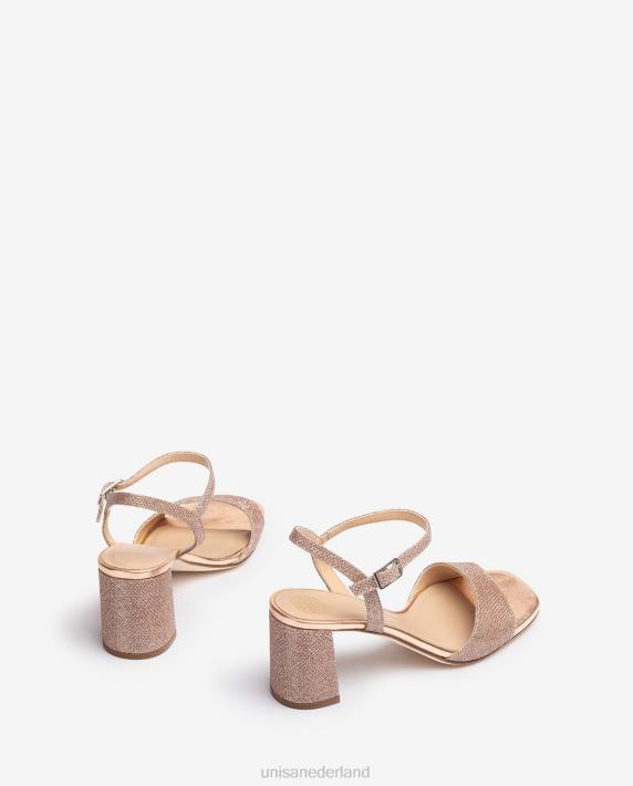 Unisa 02B0204 vierkante zool sandaal vrouwen roze