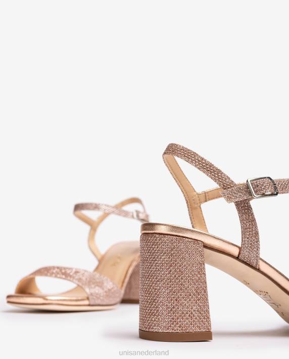 Unisa 02B0204 vierkante zool sandaal vrouwen roze