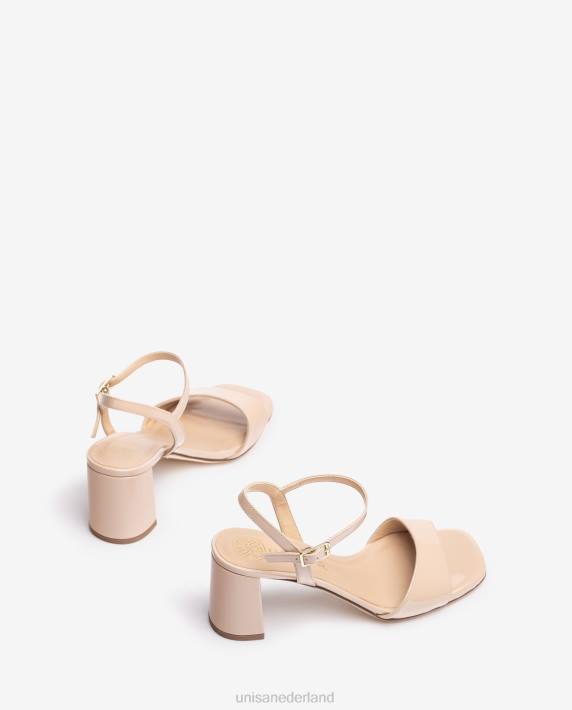 Unisa 02B0209 vierkante zool sandaal vrouwen beige