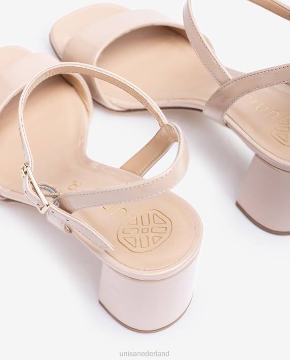 Unisa 02B0209 vierkante zool sandaal vrouwen beige