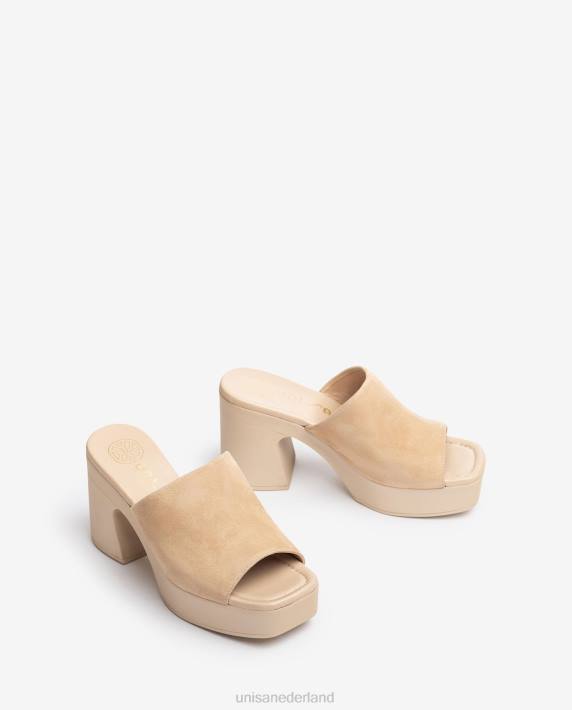 Unisa 02B0234 brede vamp sandaal met een blokhak vrouwen mode