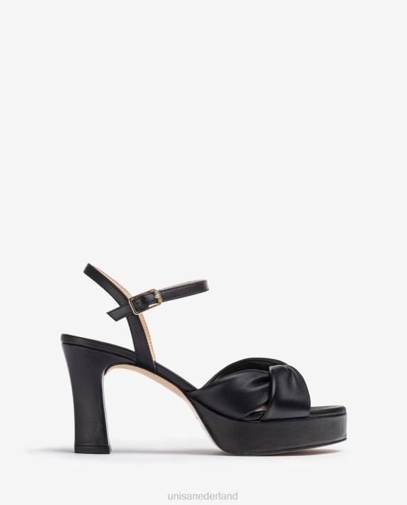 Unisa 02B024 sandaal met brede gekruiste bandjes vrouwen mode