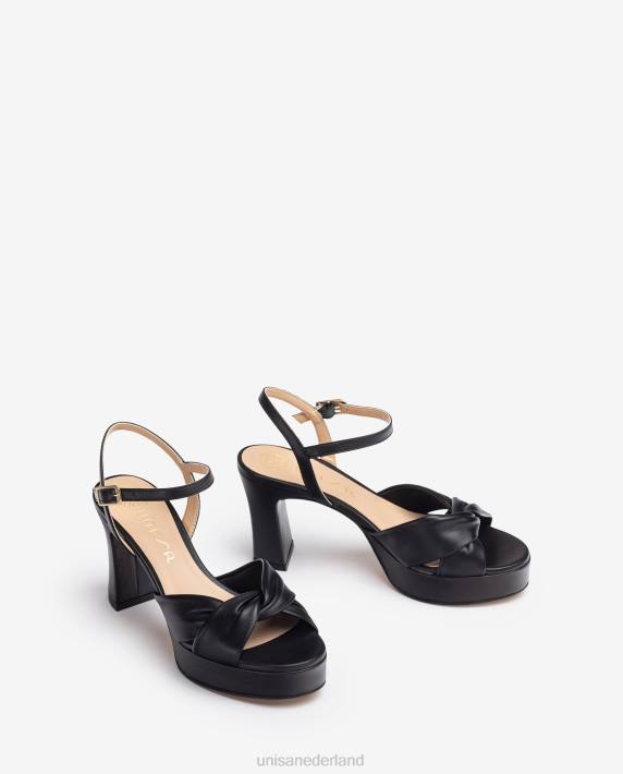 Unisa 02B024 sandaal met brede gekruiste bandjes vrouwen mode