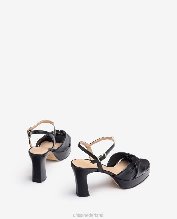 Unisa 02B024 sandaal met brede gekruiste bandjes vrouwen mode