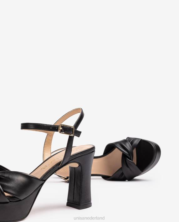 Unisa 02B024 sandaal met brede gekruiste bandjes vrouwen mode