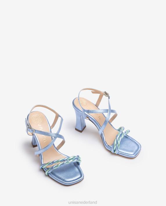 Unisa 02B0258 metalen sandaal met bandjes vrouwen blauw