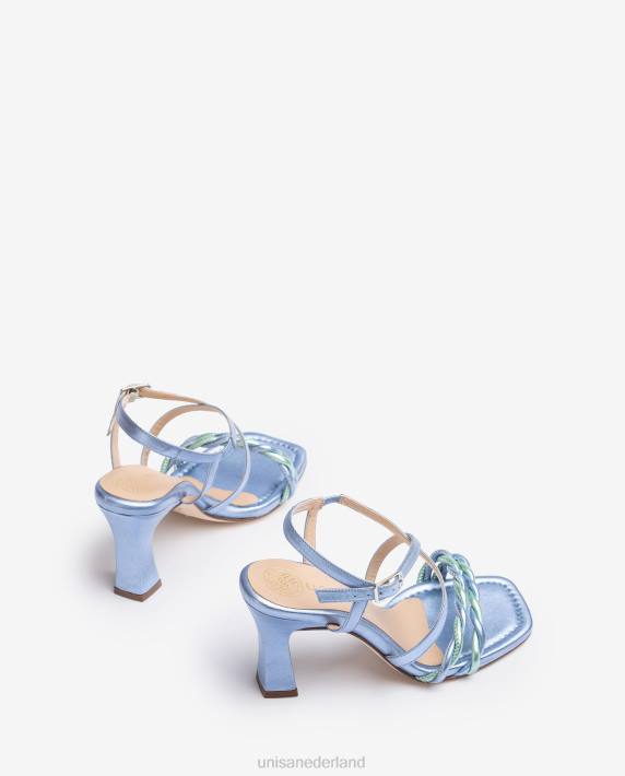 Unisa 02B0258 metalen sandaal met bandjes vrouwen blauw