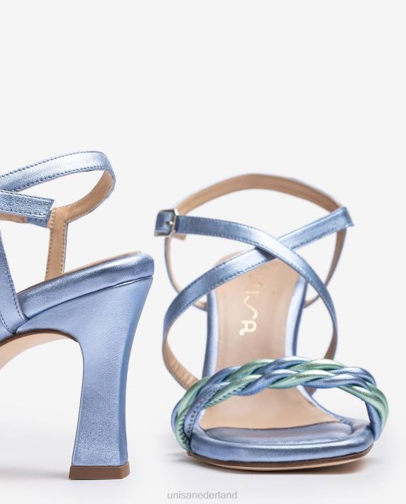 Unisa 02B0258 metalen sandaal met bandjes vrouwen blauw