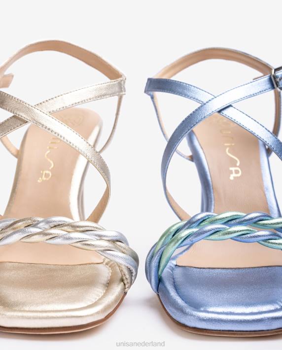 Unisa 02B0258 metalen sandaal met bandjes vrouwen blauw