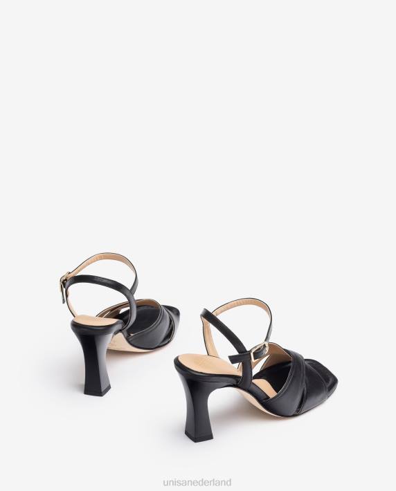 Unisa 02B0270 sandaal met kruisband vrouwen zwart