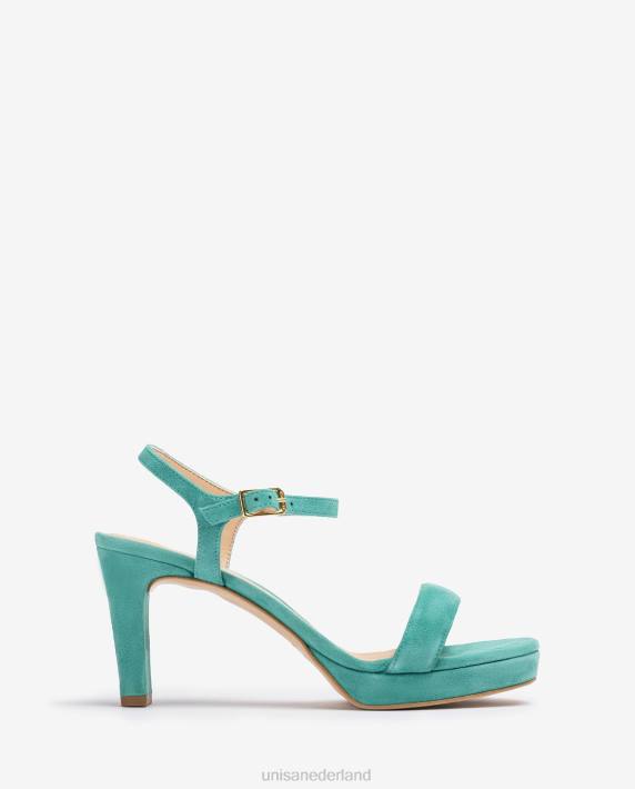 Unisa 02B0274 suède sandaal vrouwen groente