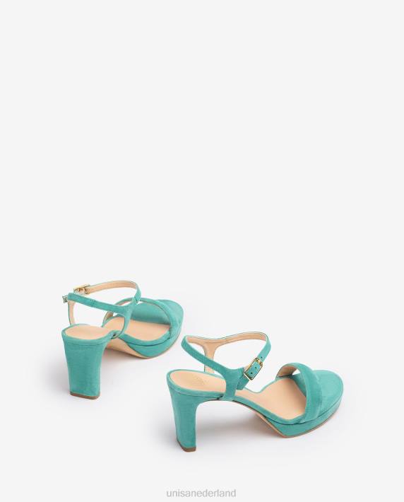 Unisa 02B0274 suède sandaal vrouwen groente