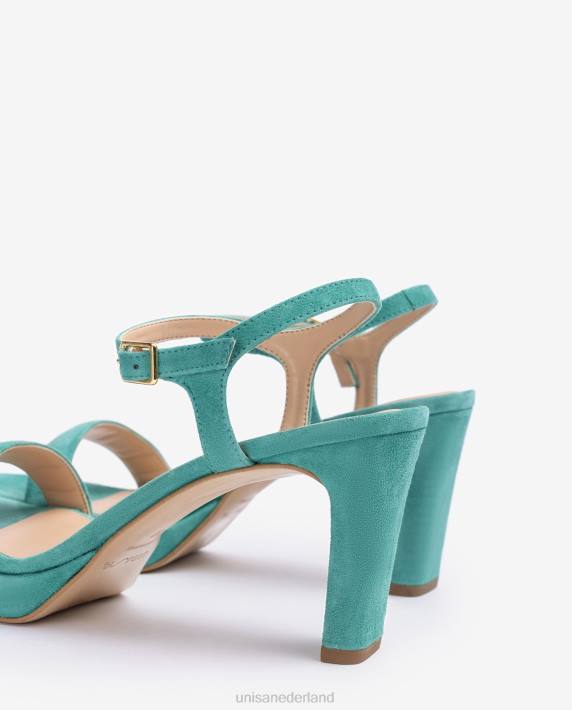 Unisa 02B0274 suède sandaal vrouwen groente