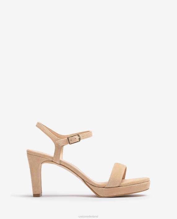 Unisa 02B0277 suède sandaal vrouwen beige