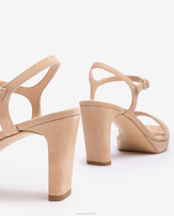 Unisa 02B0277 suède sandaal vrouwen beige