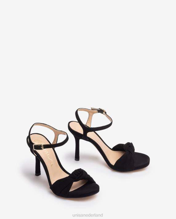 Unisa 02B0282 suède sandaal met knoop vrouwen bevallig