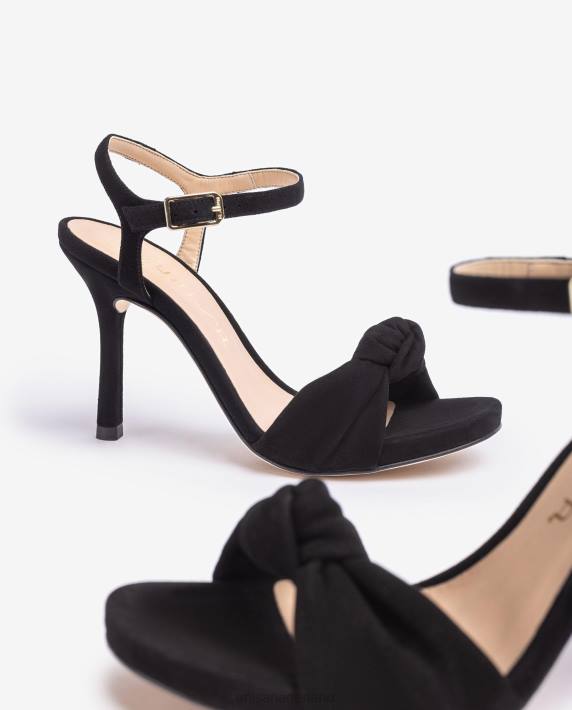 Unisa 02B0282 suède sandaal met knoop vrouwen bevallig