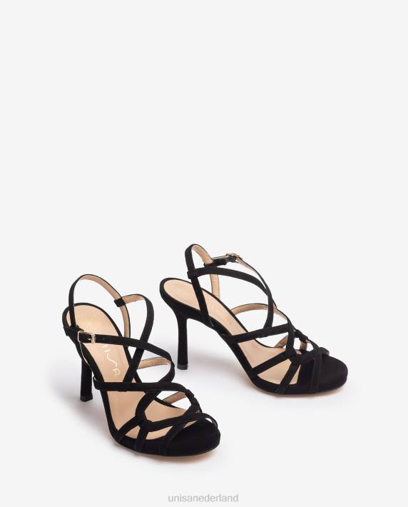 Unisa 02B0285 sandaal met hoge hak en bandjes vrouwen bevallig