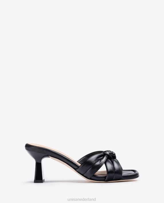 Unisa 02B0307 geknoopte sandaal vrouwen zwart