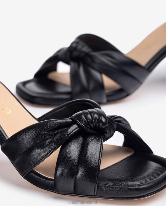 Unisa 02B0307 geknoopte sandaal vrouwen zwart