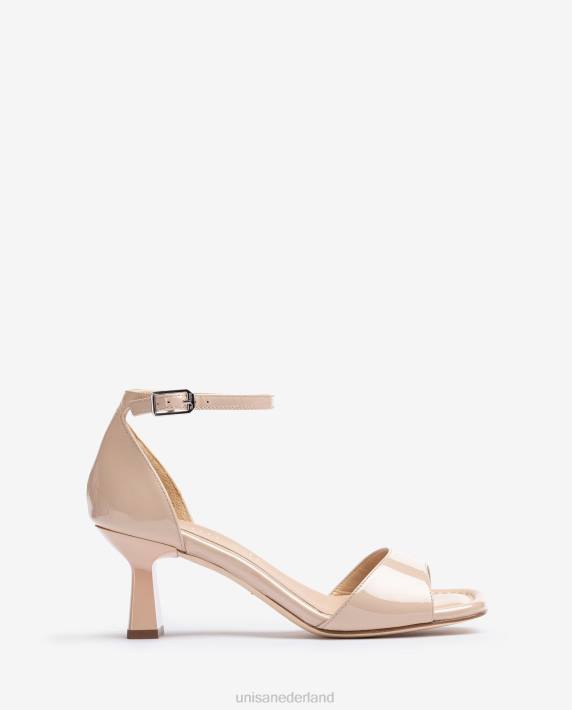 Unisa 02B0345 geometrisch hak lakleer sandaal vrouwen mode
