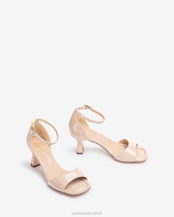 Unisa 02B0345 geometrisch hak lakleer sandaal vrouwen mode