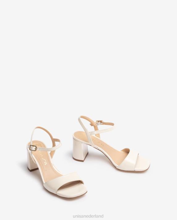 Unisa 02B036 vierkante zool sandaal vrouwen wit