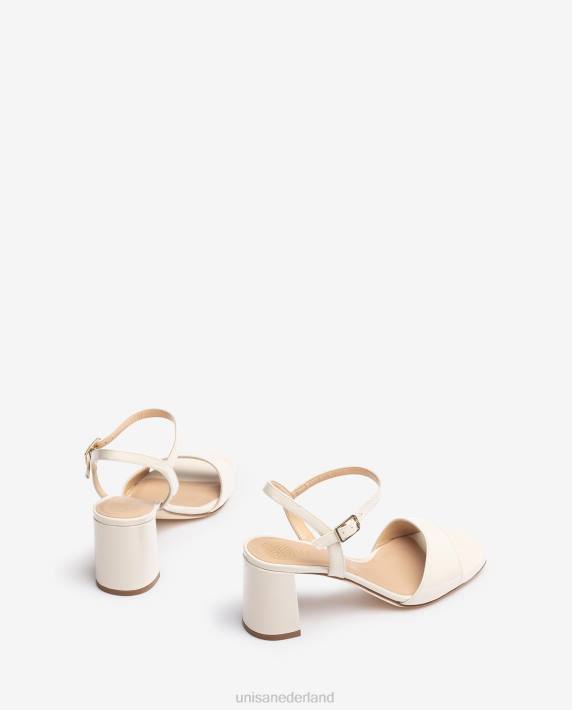 Unisa 02B036 vierkante zool sandaal vrouwen wit