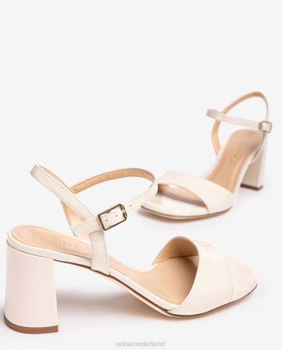 Unisa 02B036 vierkante zool sandaal vrouwen wit