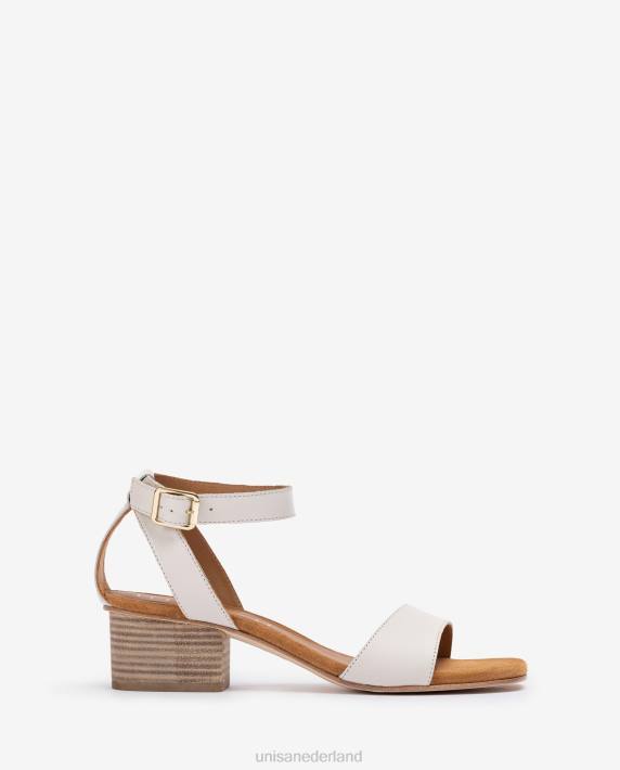 Unisa 02B0382 sandalen met brede hak vrouwen wit