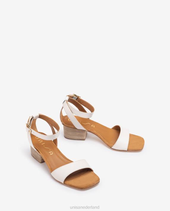 Unisa 02B0382 sandalen met brede hak vrouwen wit