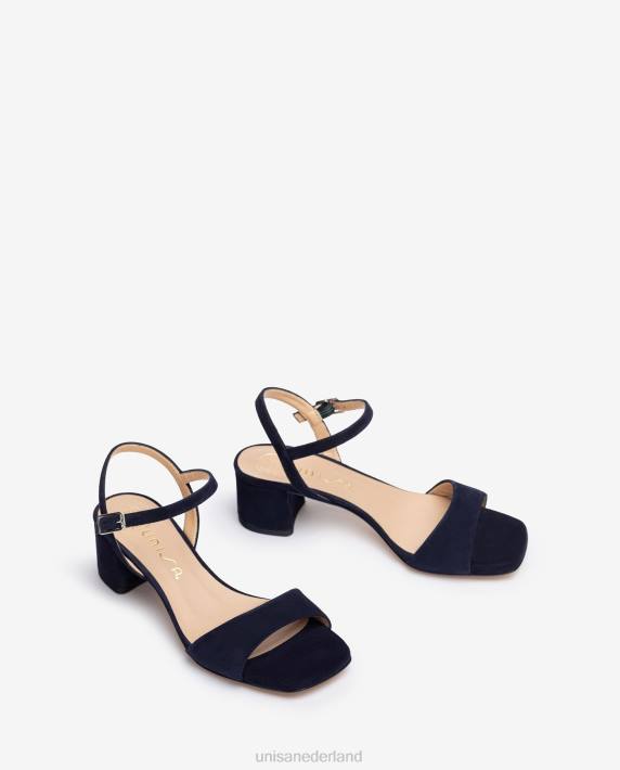 Unisa 02B0422 brede hak sandaal vrouwen blauw
