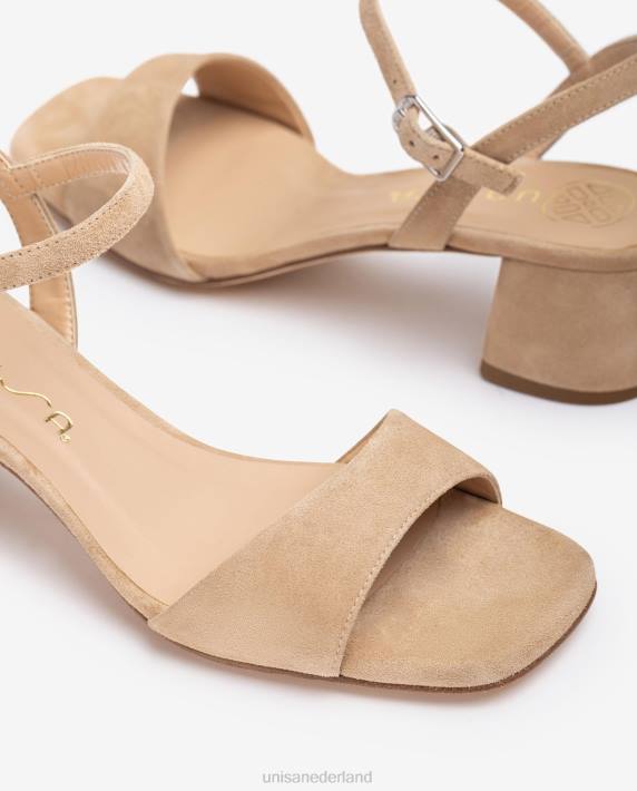 Unisa 02B0423 brede hak sandaal vrouwen beige
