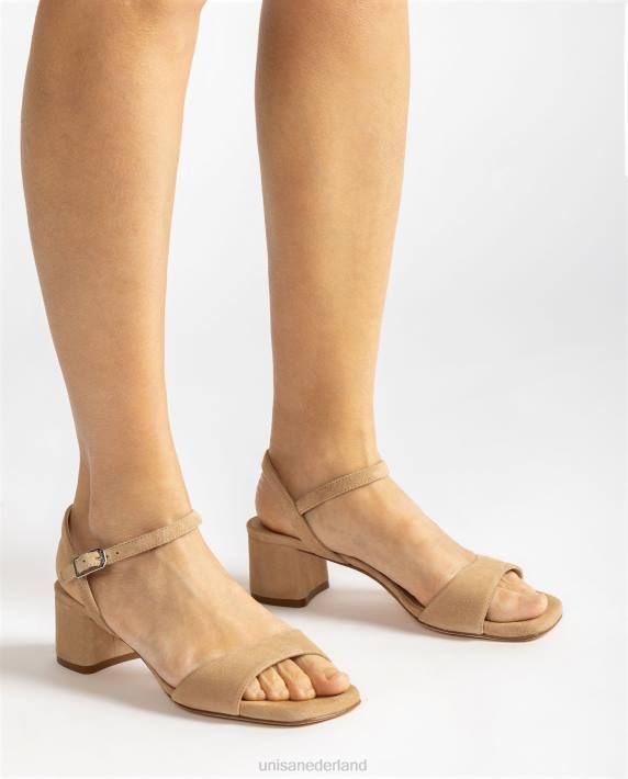 Unisa 02B0423 brede hak sandaal vrouwen beige
