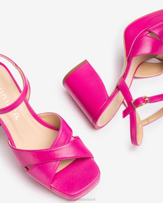 Unisa 02B082 sandaal met brede hak vrouwen roze