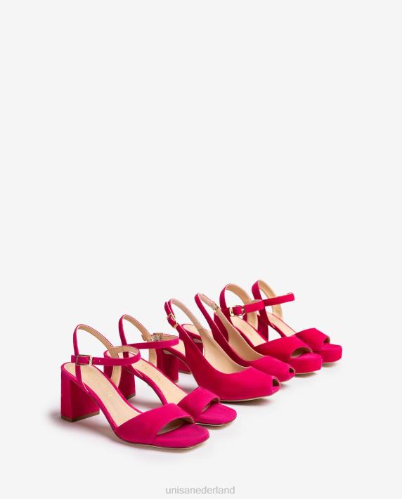 Unisa 02B084 vierkante zool sandaal vrouwen roze