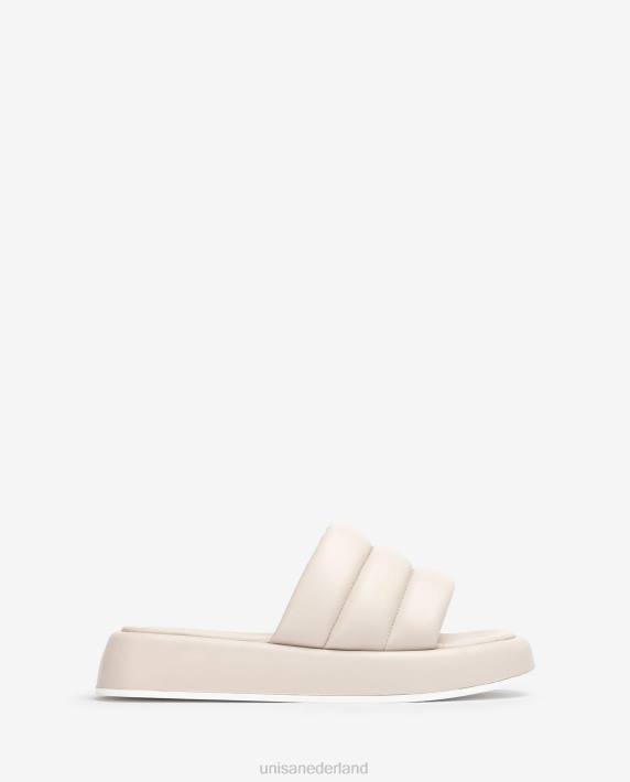 Unisa 02B0105 gewatteerde bloksandaal vrouwen bruin