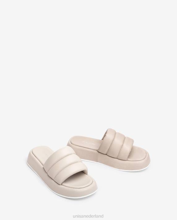 Unisa 02B0105 gewatteerde bloksandaal vrouwen bruin