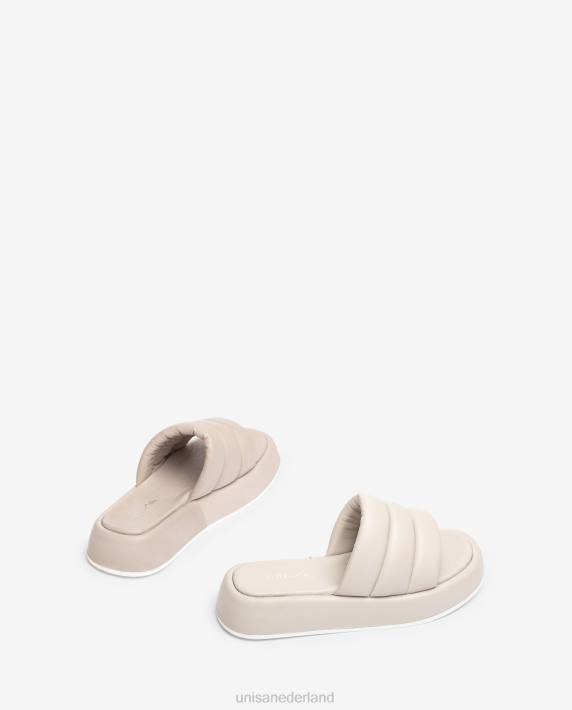 Unisa 02B0105 gewatteerde bloksandaal vrouwen bruin