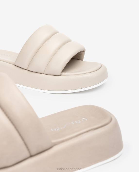 Unisa 02B0105 gewatteerde bloksandaal vrouwen bruin