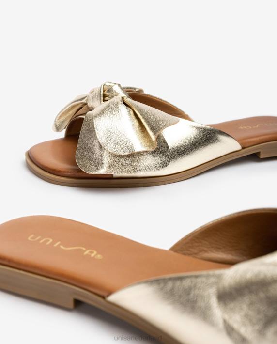 Unisa 02B010 platte sandaal met strik vrouwen bevallig