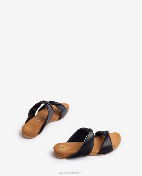 Unisa 02B012 platte leren sandaal vrouwen mode
