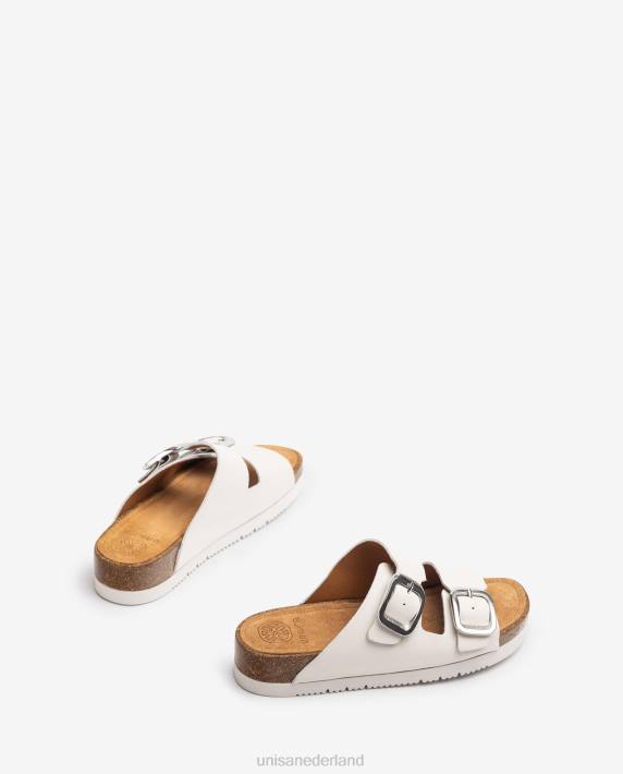 Unisa 02B0314 platte sandaal met dubbele band vrouwen bevallig