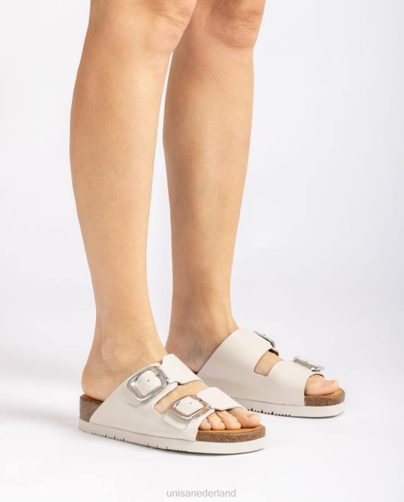 Unisa 02B0314 platte sandaal met dubbele band vrouwen bevallig