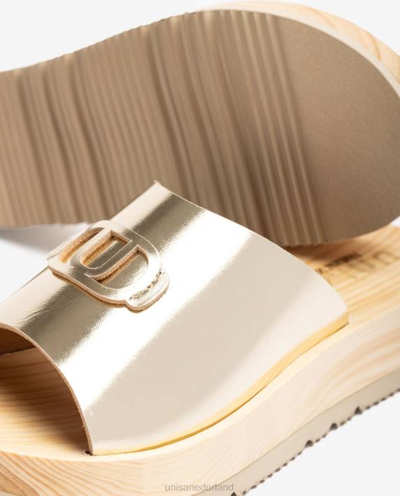 Unisa 02B0336 sandaal met een zool met houteffect vrouwen mode