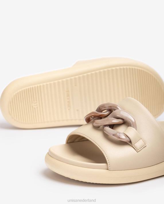 Unisa 02B0347 slippers met een ketting vrouwen beige